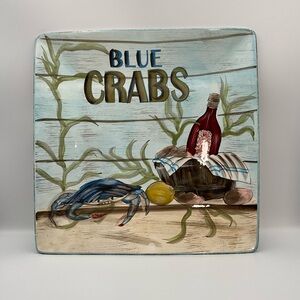 Certified International “Fisherman’s Catch” Blue Crabs Decorative Platter